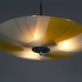 Mid-Century Czech Glass Pendant Lamps with Colorful Decor, 1970s, Set of 6