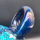 Vallauris vintage iridescent blue fat lava vase?