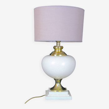 Le Dauphin, Lampe de Table en Céramique et Laiton, France, Mid-Century Signé