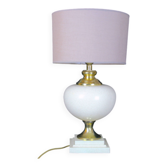 Le Dauphin, Lampe de Table en Céramique et Laiton, France, Mid-Century Signé