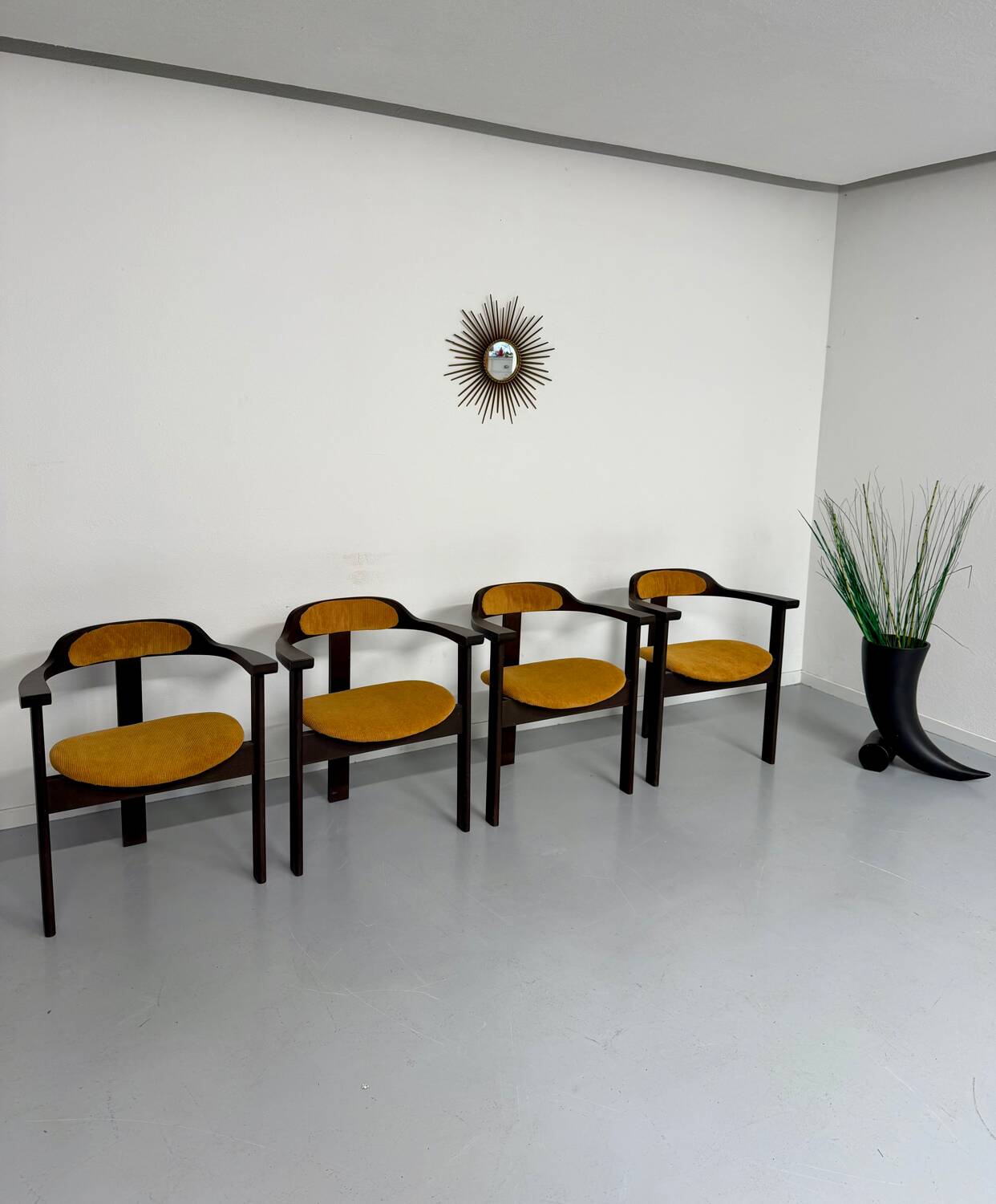 4 chairs model Expo 68 designed by Robert Haussmann, 1960s vintage.
