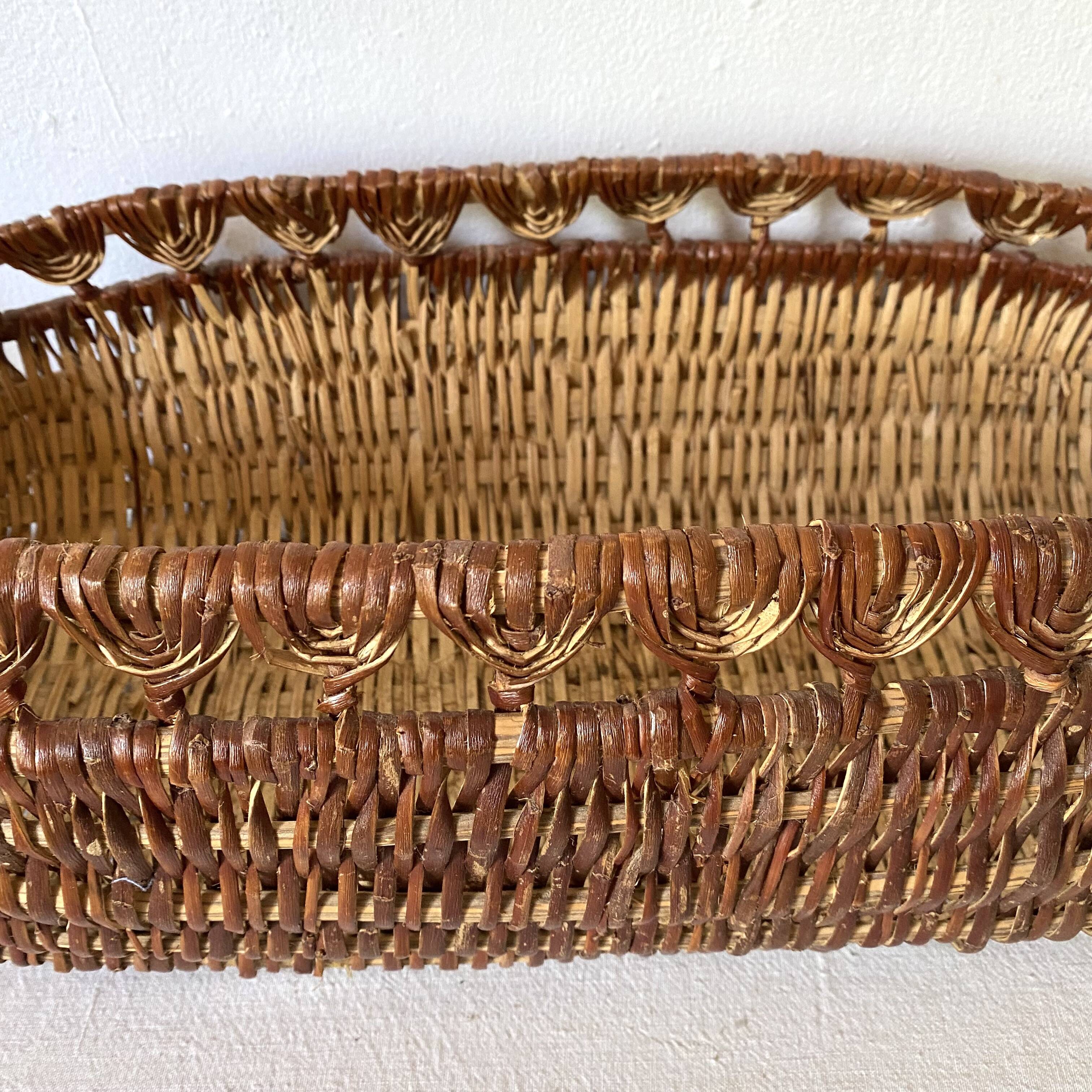 Basket, woven wicker basket