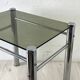 Vintage 70's chrome and smoked glass side table