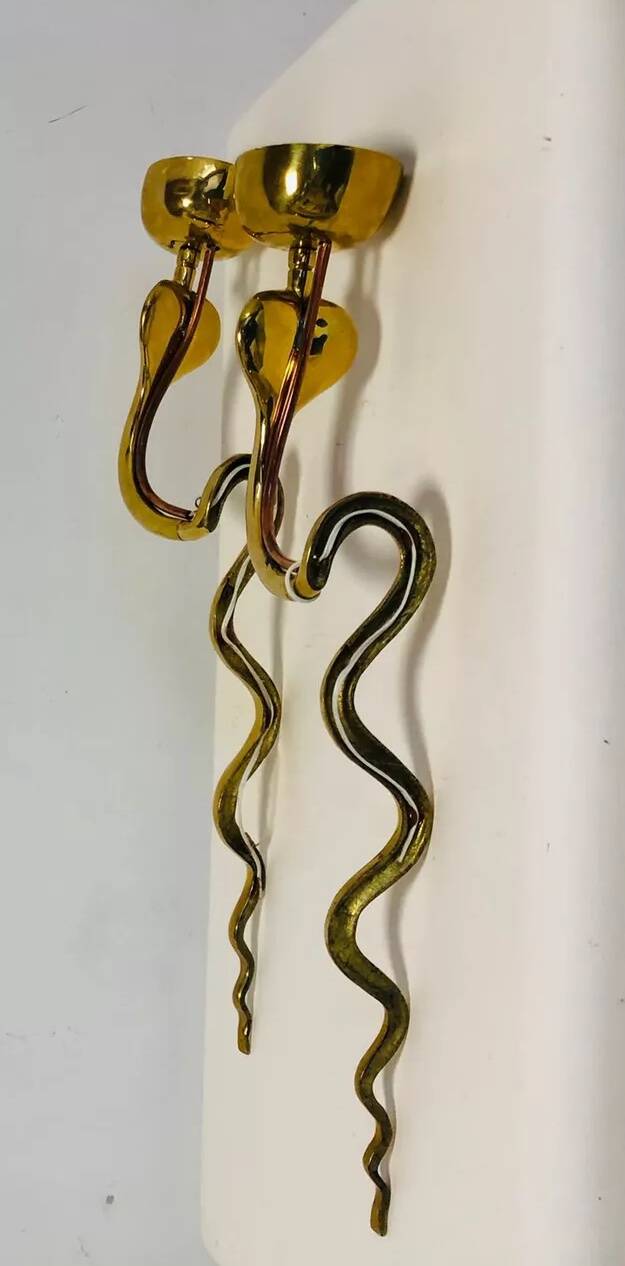 Paire d'appliques en bronze doré