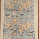 Lithograph on the marine currents of 1928