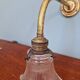 Bronze wall light with grooved clear glass, early 20th century