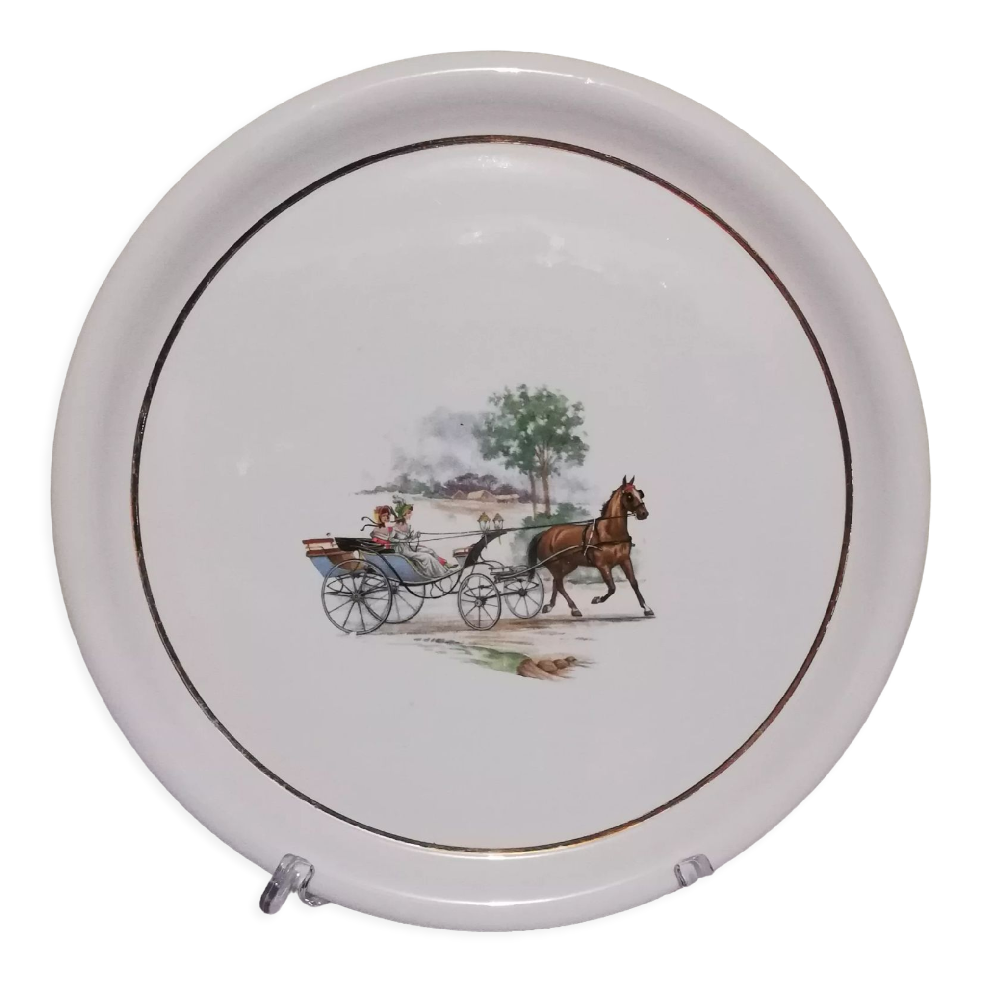 Flat Luneville Badonviller pattern carriages diameter 31