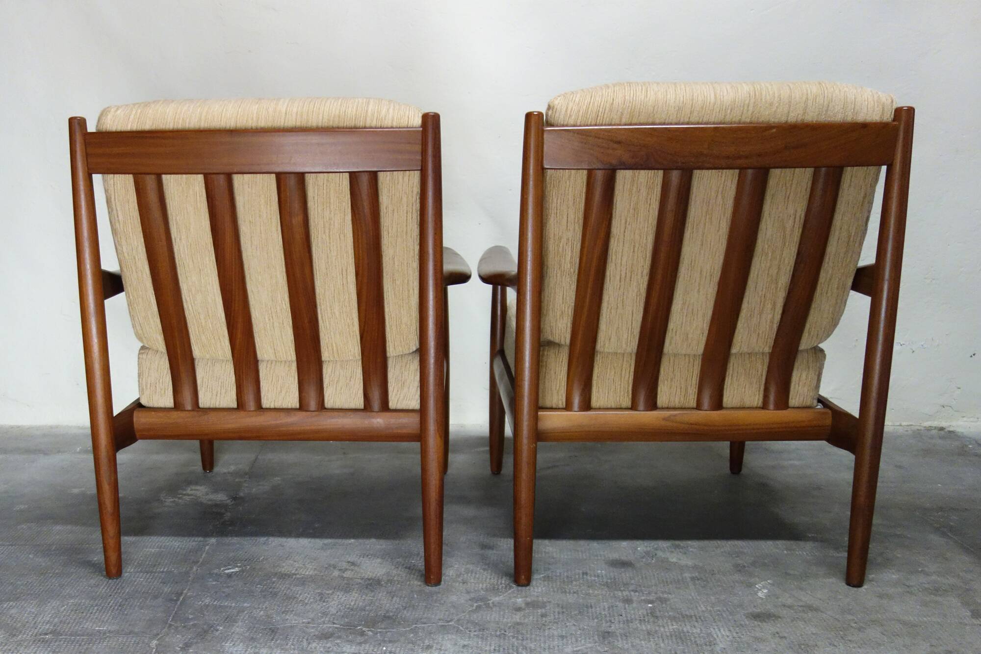 Pair of Scandinavian teak armchairs from the 60s