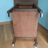 Formica and wood dessert table on wheels