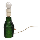 Table lamp in green glass. From the Danish brand Vitrika, 1970s–1980s.