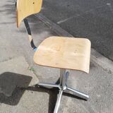 Chrome foot adjustable office chair