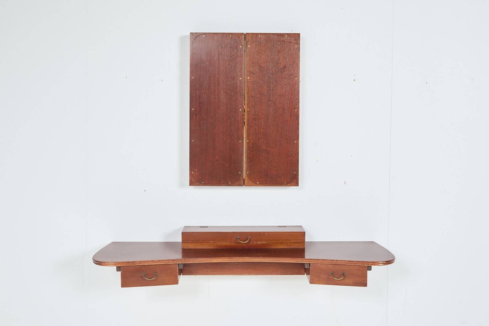 Danish Mid-Century Modern Wall Console with mirror by Frode Holm for Illums
