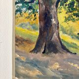 Oil painting on canvas "Tree and Medici Pot" No. 16