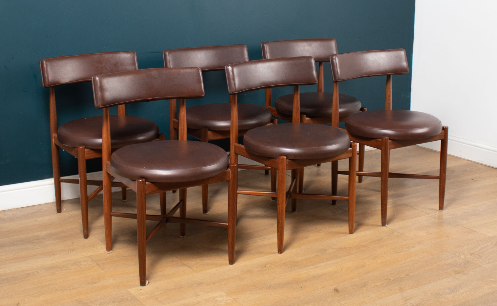 G plan fresco dining table & 6 chairs by victor wilkins 1960