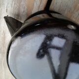 Black enamelled teapot