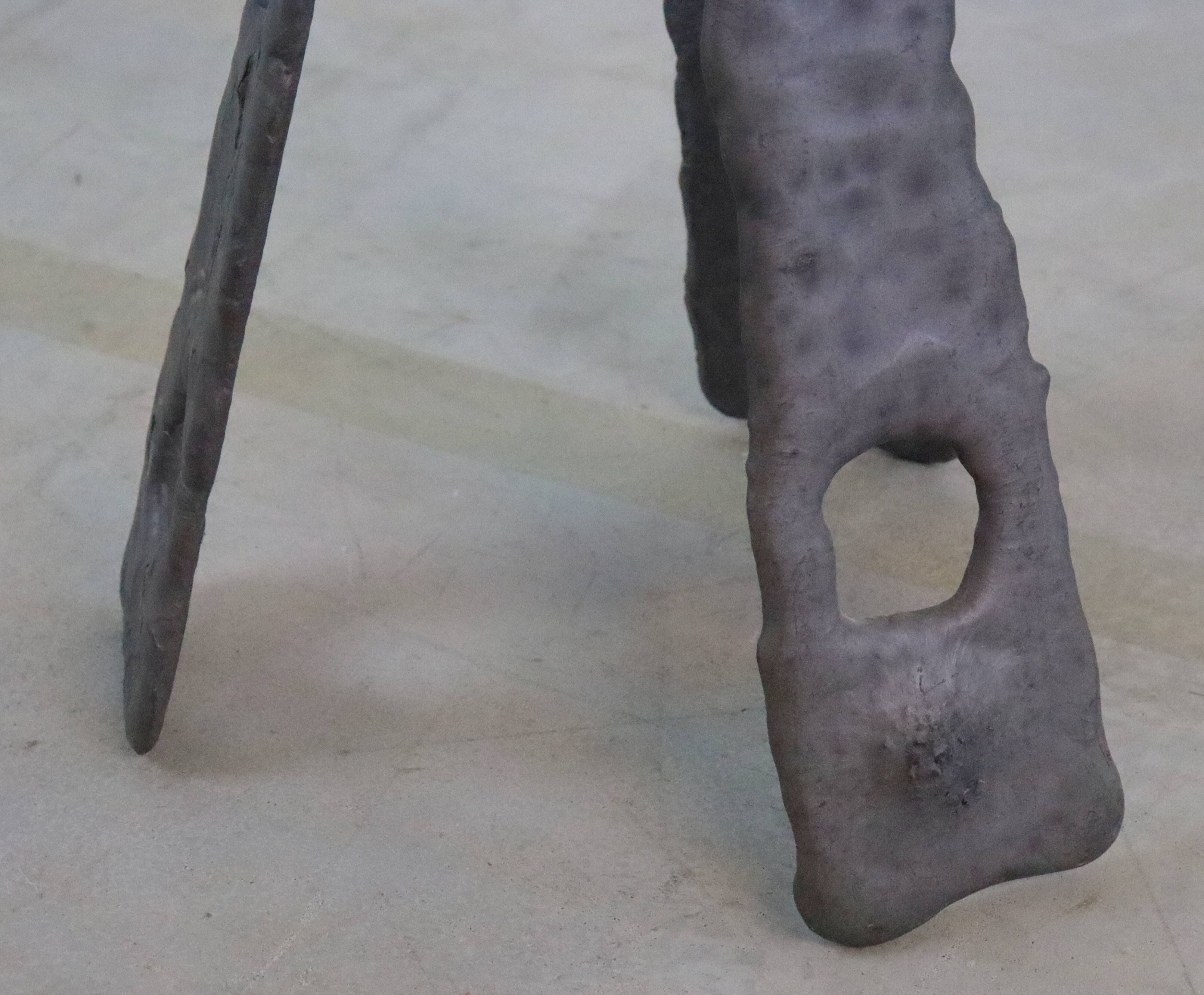 Vintage brutalist floor candlestick