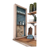 Display case in patinated wood, circa 1900