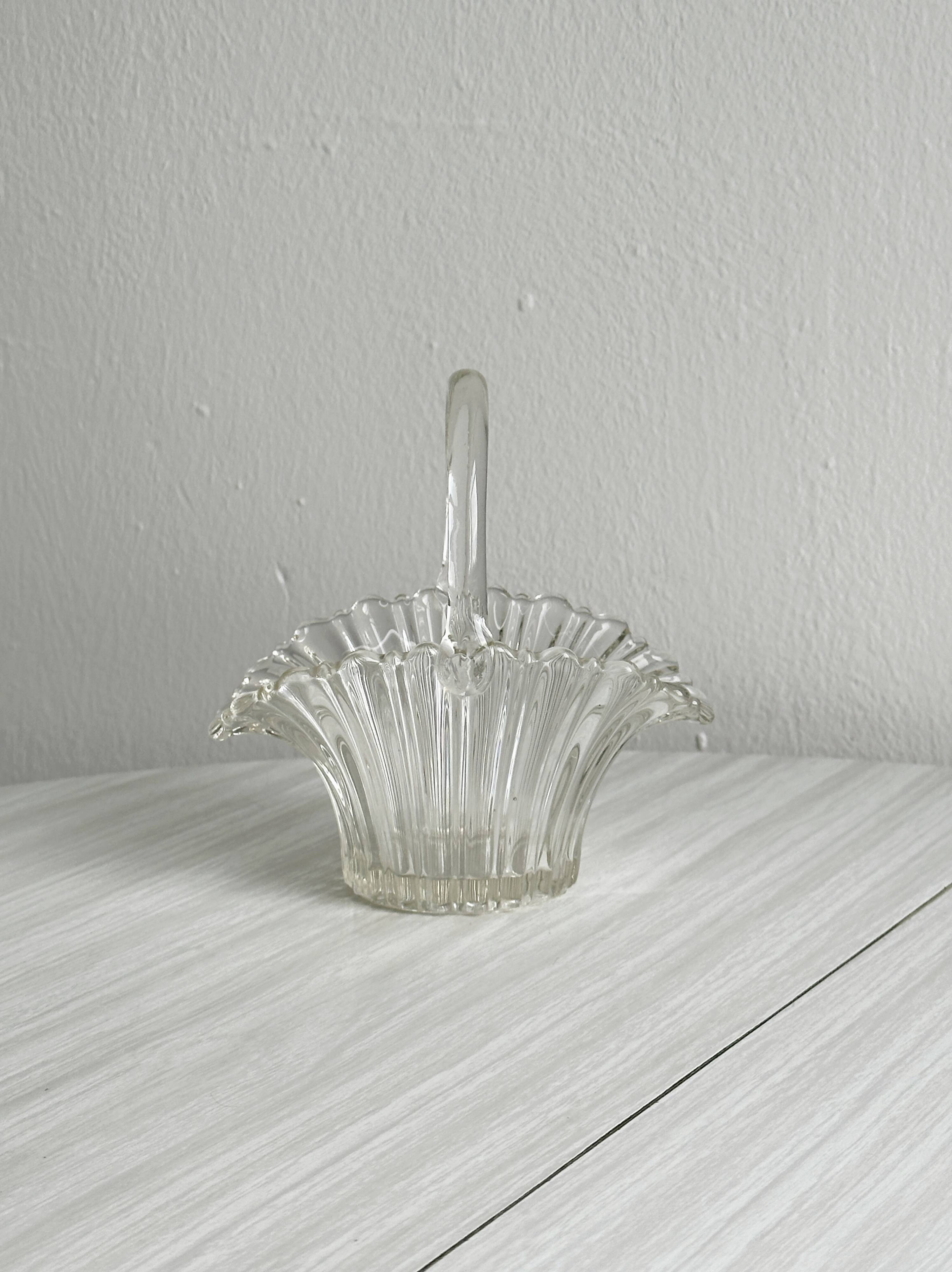 Small glass basket