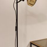 Black floor lamp is gold vintage 1980