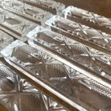 Porte-couteaux en verre moulé, années 50