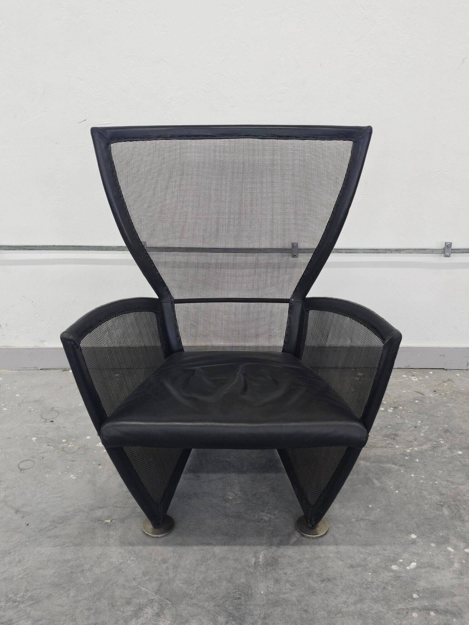 Postmodern armchair and ottoman Privè by Paolo Nava for Arflex