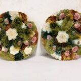 Assiettes en Barbotine Décor floral