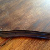 Glass tray, wood and caning