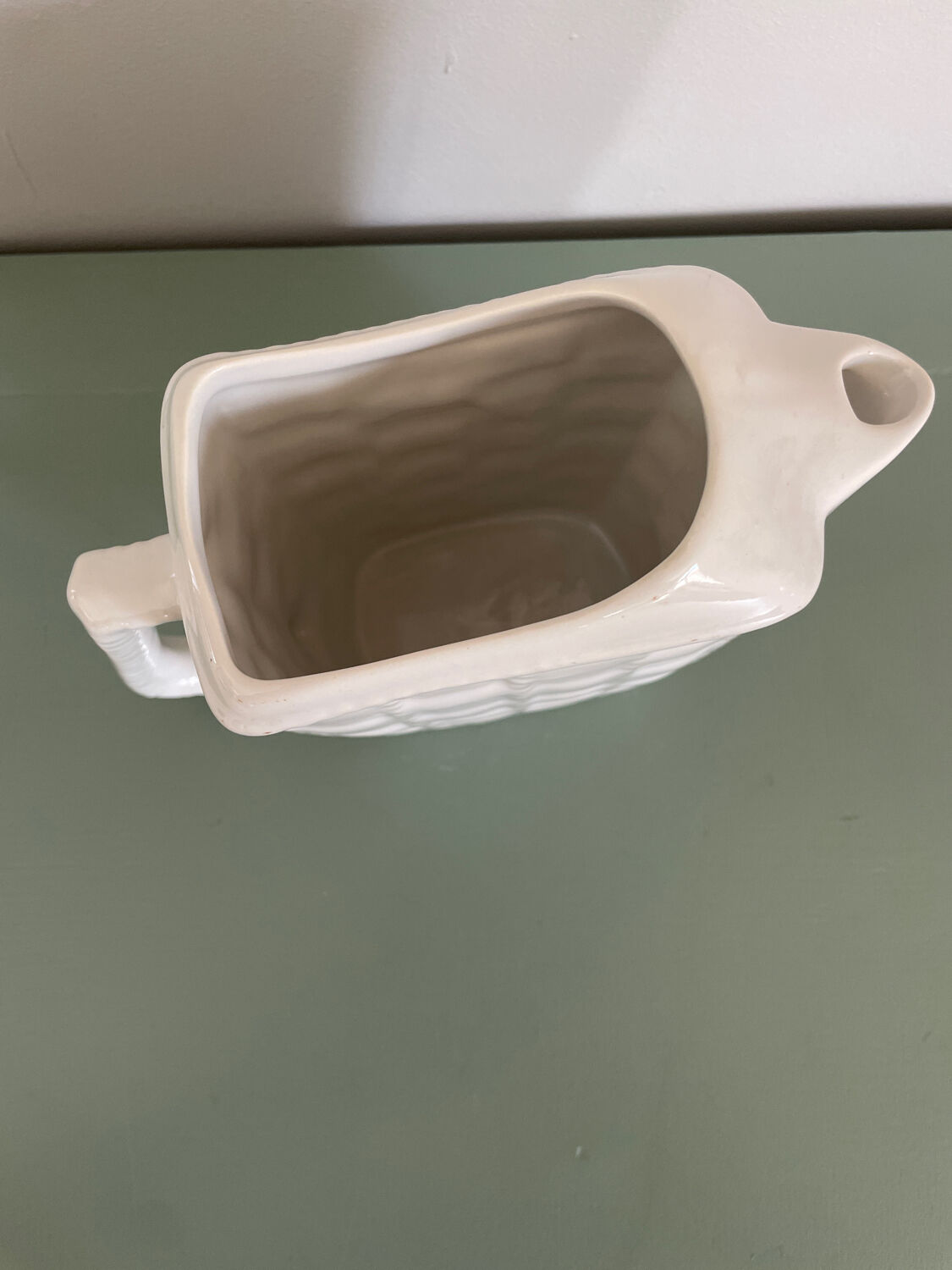 White ceramic jug, bistro