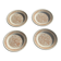 Set of 4 small dessert plates with a vintage stylised flower pattern.