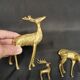 3 vintage animals deco / Brass Deer