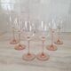 6 Verres à vin / verre à pied Rose