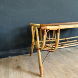 Table basse en rotin