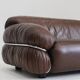 Gianfranco Frattini Sesann sofa Cassina 1970s in brown leather