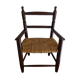 Chaise paillée enfant en bois vintage