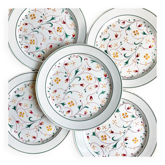 Dessert plates Creil Montereau 40's