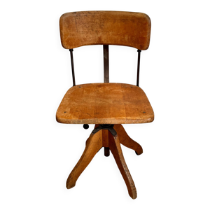Chaise d’atelier pivotante - bois