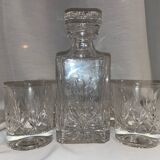 Whiskey carafe and four glasses