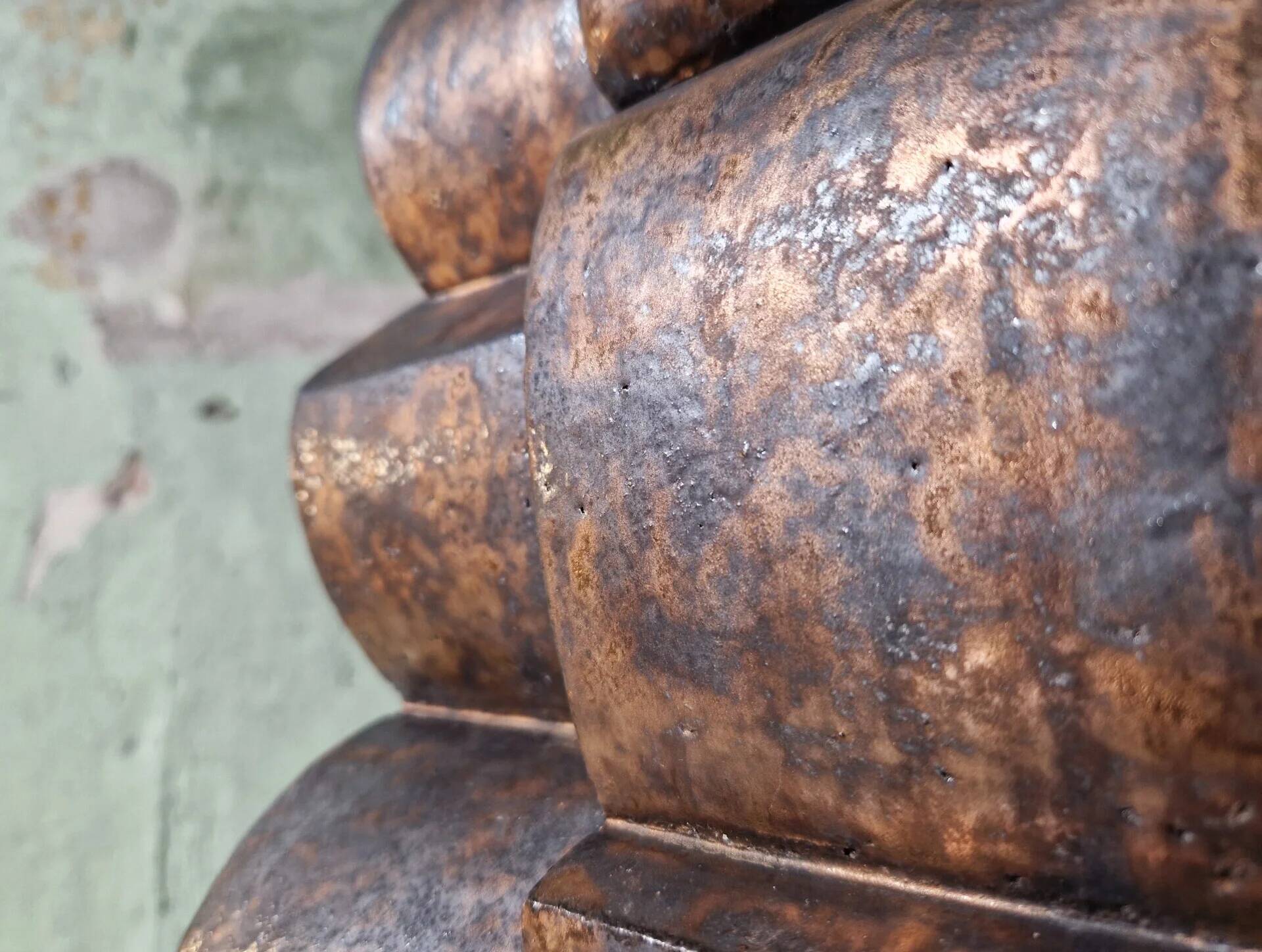 Copper glaze Cor Dam sculpture in fireclay, 1970s
