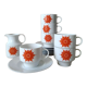 Lot 12 tasses à café et pot à lait en porcelaine Ak Kaiser années 70