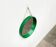 Round green mirror in space age style mid-century by C.L. Augustson, Norway, 1960s.