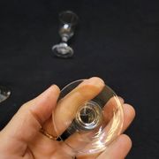 4 anciens verres a vin en cristal taillé baccarat ? saint louis ?