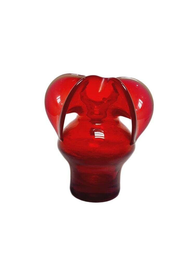 Vintage vase by Czesław Zuber for Sudety Glassworks, Poland, 1970s