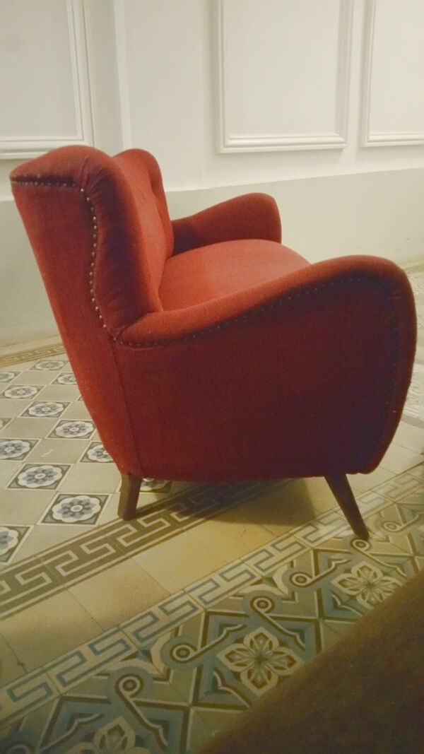 Canapé sofa 3 places années 50/60 danois sculptural