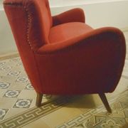 Sofa sofa 3 seats 50/60s Danish sculptural
