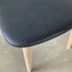 Chaise vintage restaurée vinyle bleu nuit année 50