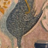 Still life with fruits, flowers and pheasant signed 20th century