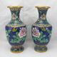 Paire de vases en bronze émail cloisonné chinois chine