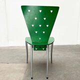 Postmodern green Italian accent chair, 1980s