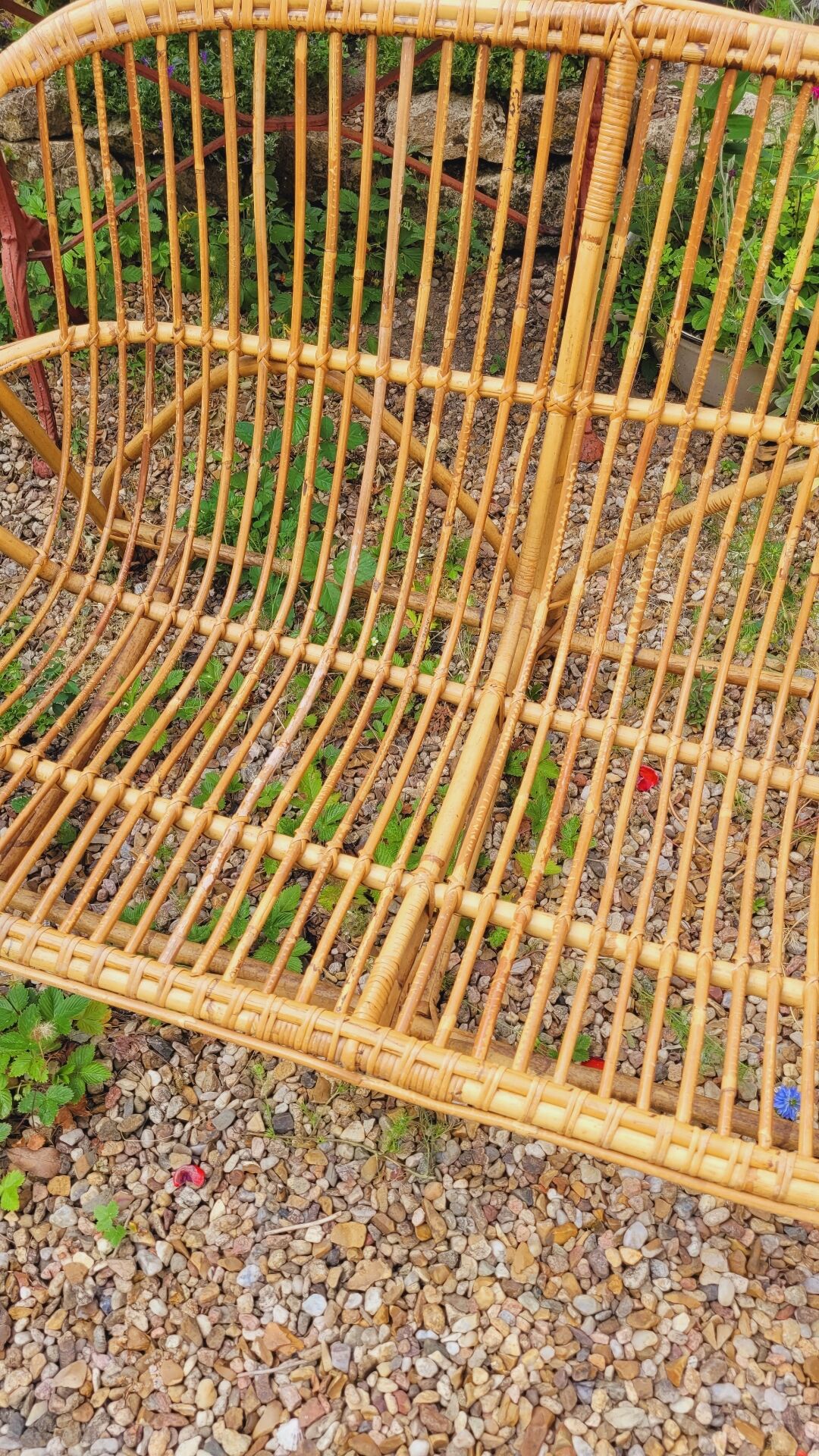 Rattan bench