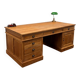 Large classic English desk with back panel